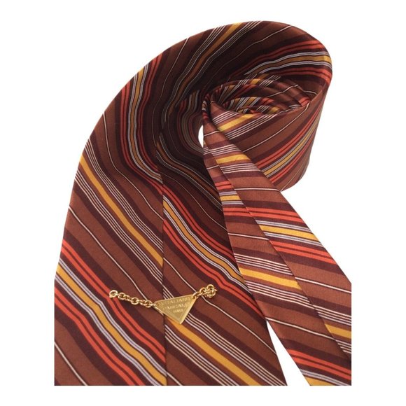 VITALIANO PANCALDI Multicolor Striped Silk Tie Made In Italy  58"/3".3/4 EX CON - Picture 4 of 6